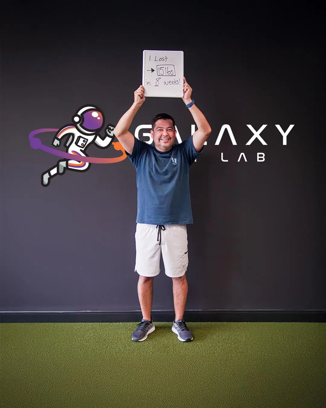 Naples FL weight loss success - male client lost 15 pounds in 8 weeks with Galaxy Fit Lab group fitness program