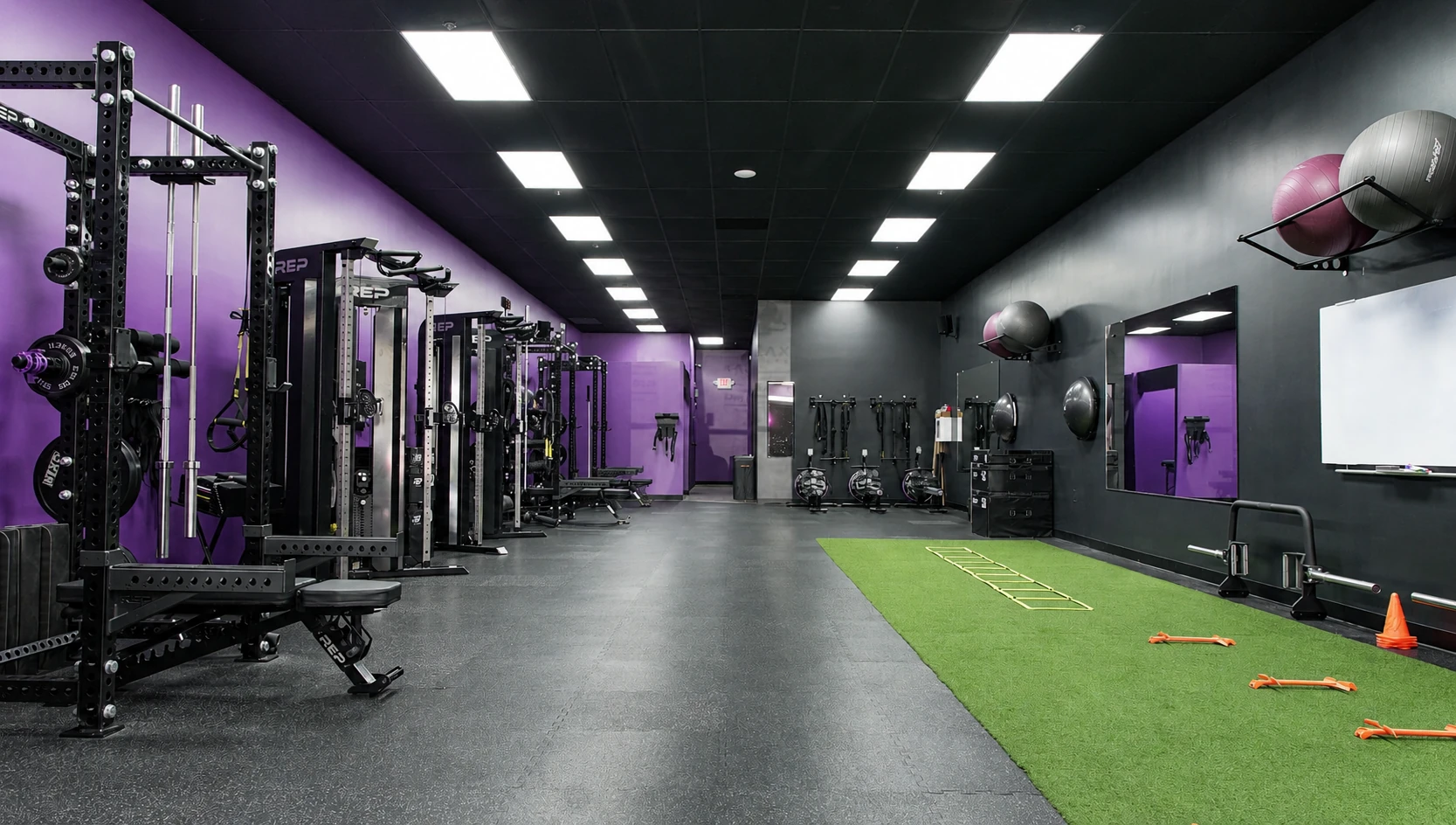 Training floor at Galaxy Fit Lab, the North Naples studio serving Estero clients